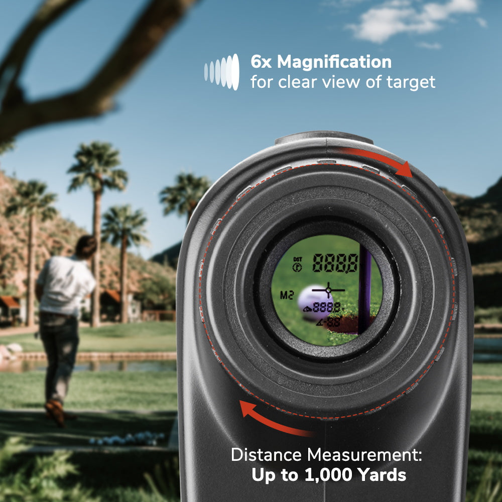 Yescom Golf Rangefinder Laser 6X 25 1000 Yards w/ Bag Image