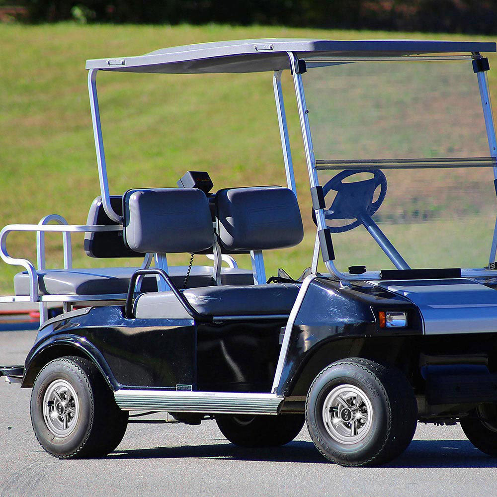 Yescom SS Golf Cart Hub Caps Set (4) 8 in Chrome EZGO Club Car Yamaha Image