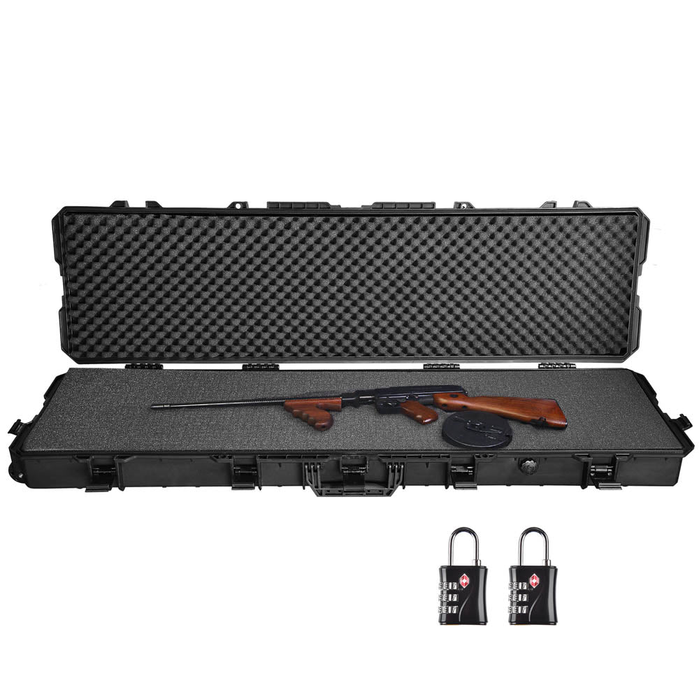 Yescom 40" Rolling Rifle Case with Foam TSA Padlocks IP67 Long Hard Case Image