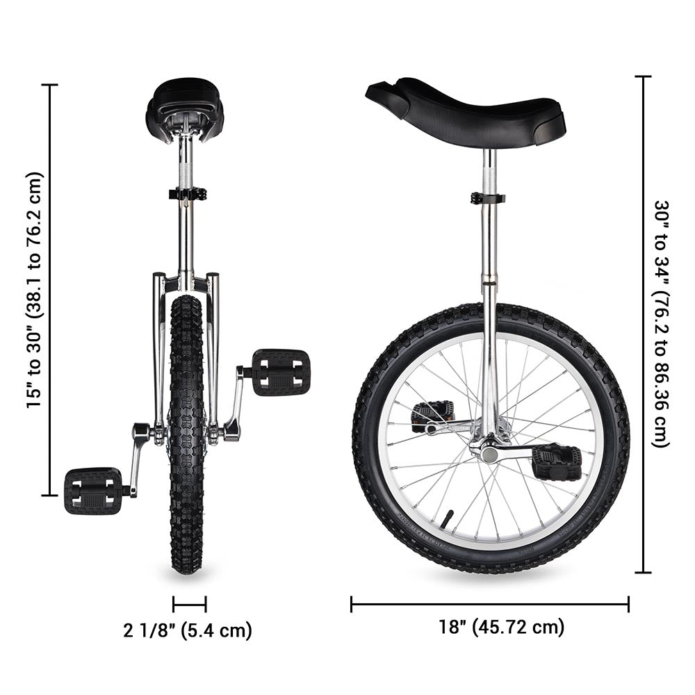 Yescom 18 inch Unicycle Wheel Frame Color Optional Image