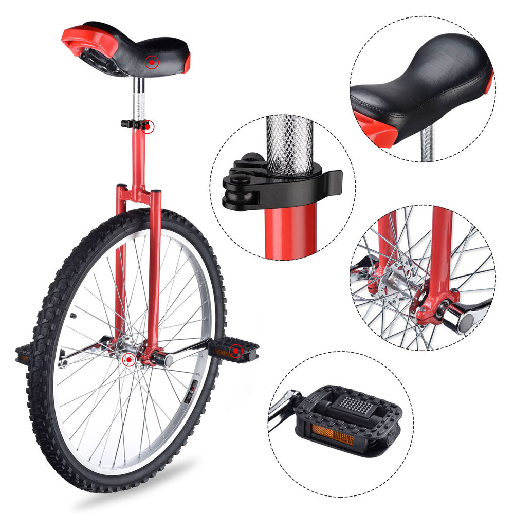 Yescom 24 inch Unicycle Wheel Frame Color Optional, Red Image