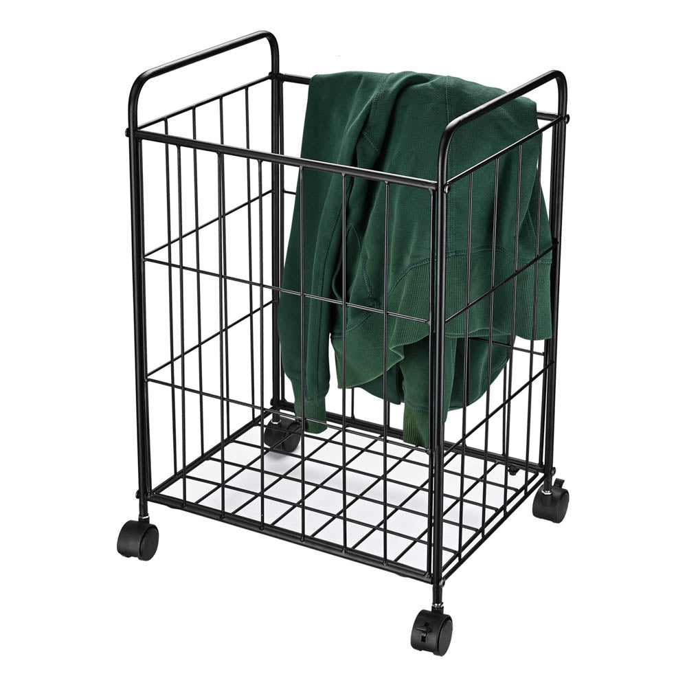 Yescom Laundry Basket on Wheels Metal Frame Image