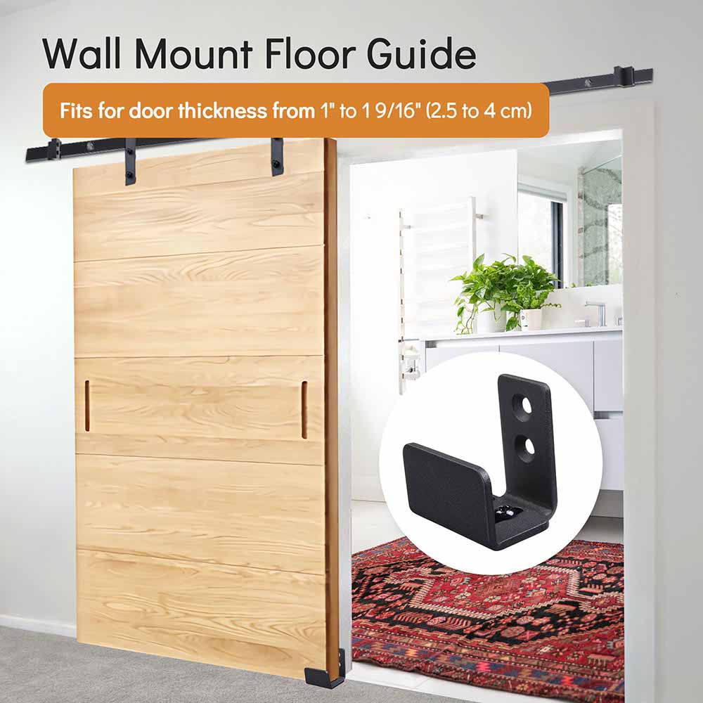 Yescom Wall-Mounted Floor Guide Roller Adjustable for Sliding Barn Door Image