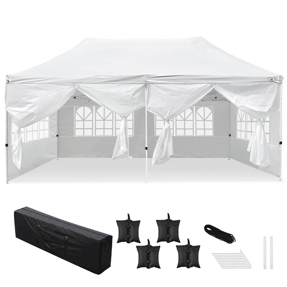 Yescom 10'x20' Waterproof Ez Pop Up Canopy Tent Shelter, White Image