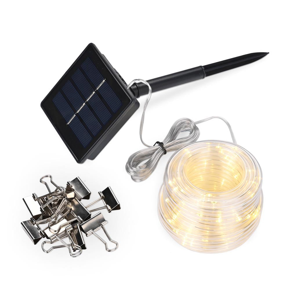 Yescom 39ft Solar Hanging Light Outdoor Waterproof Day-Night Sensor, Warm White Image