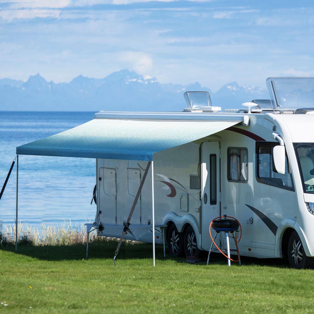 rv awning tent Yescom 16ft RV Awning Replacement Waterproof Fabric Tarp (15'x8')