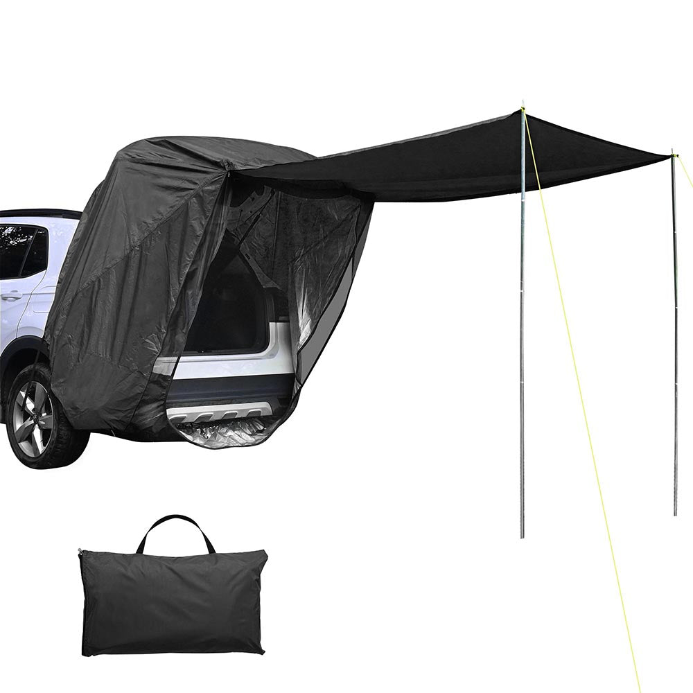 car shade tent Yescom Car Tent with Awning Shade & Net for Van SUV Tailgate