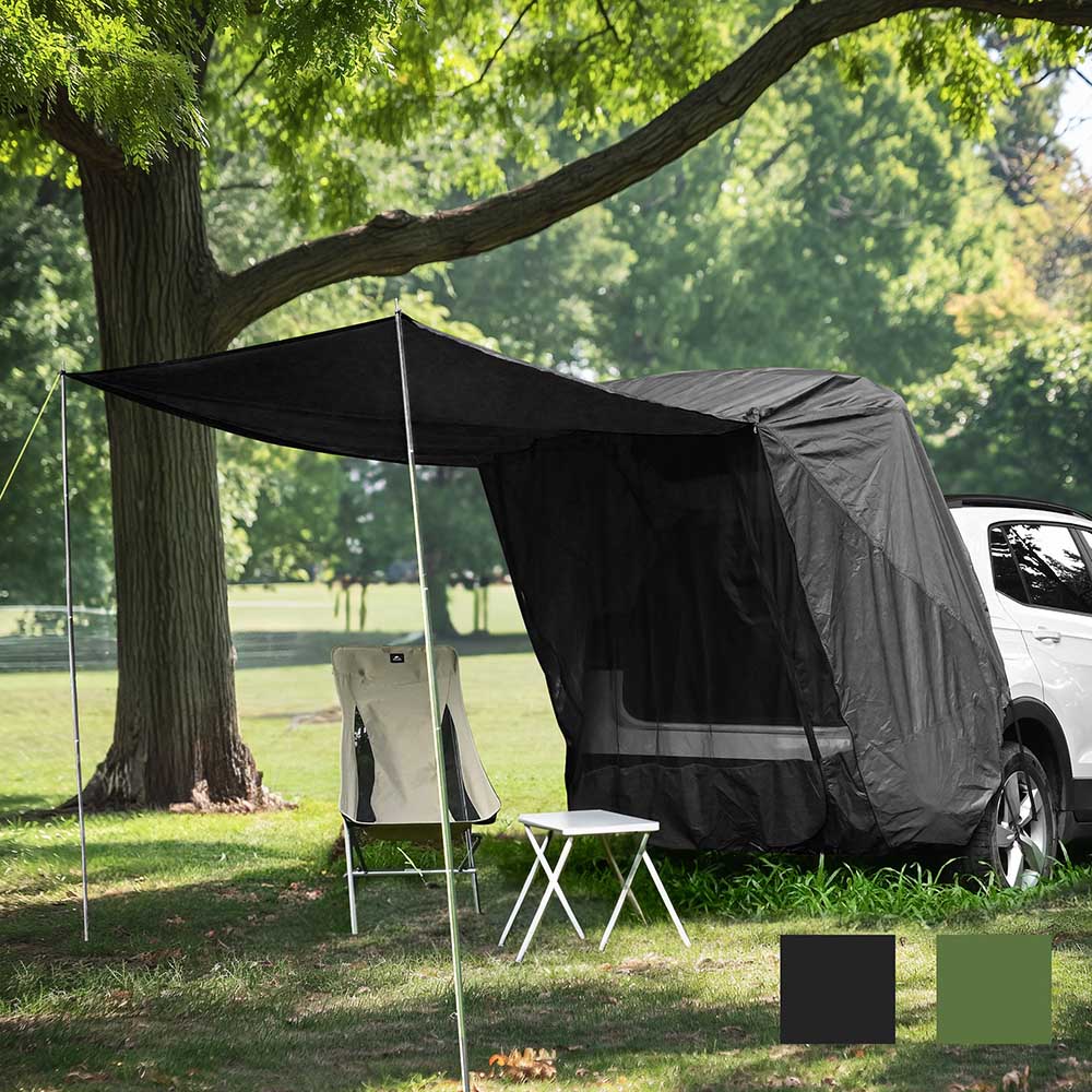 car foldable tent Yescom Car Tent with Awning Shade & Net for Van SUV Tailgate