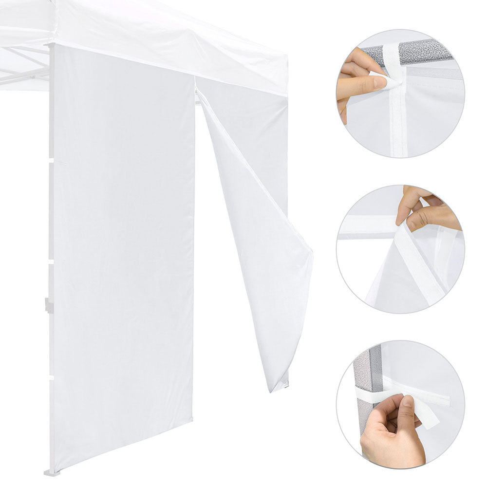 Yescom Canopy Tent Wall with Zip 1080D 9.6x6.7ft 1pc, White Image