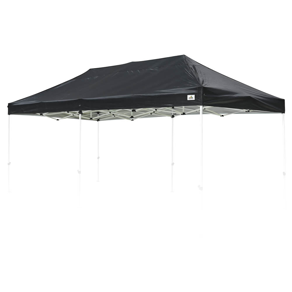 Yescom 10'x20' Ez Pop Up Tent Canopy Top Replacement (9.6'x19'), Black Image
