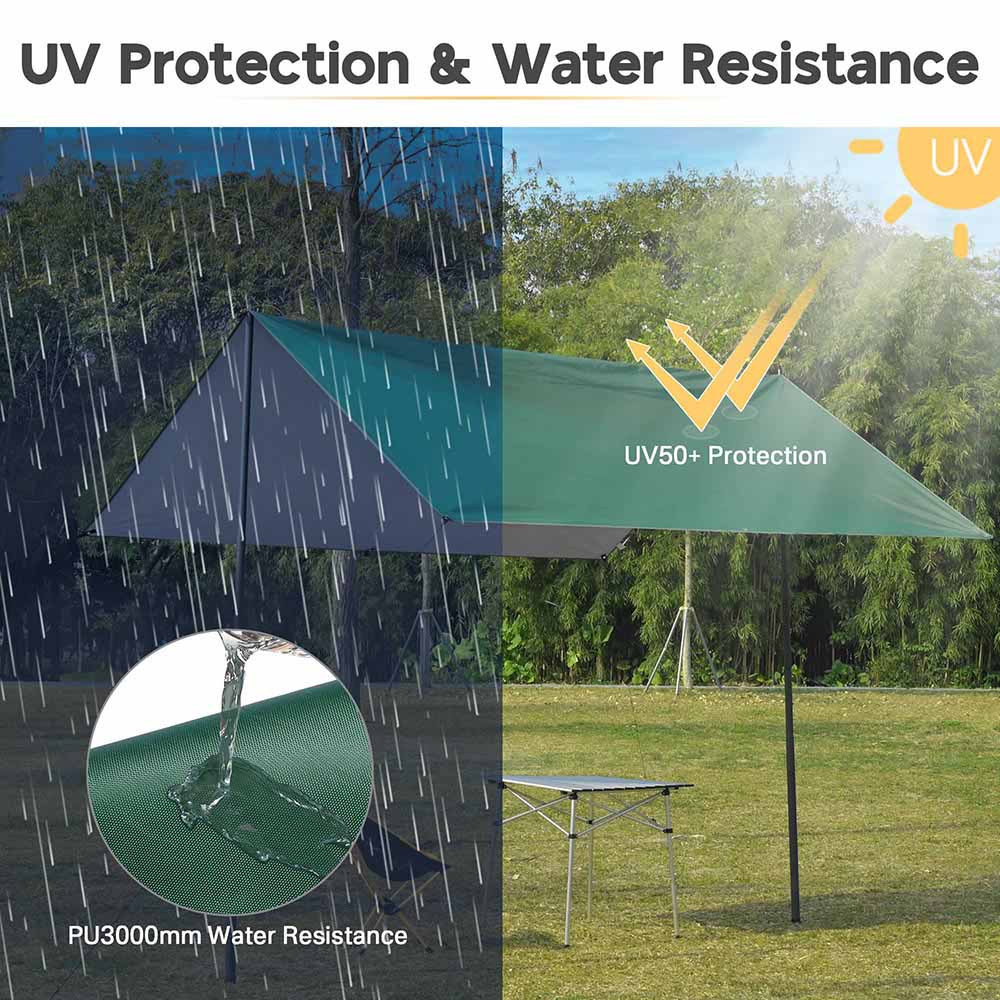 umbrella tarp Yescom Camping Tarp Large Hammock Rain Fly 10x15ft UV50+ PU3,000mm