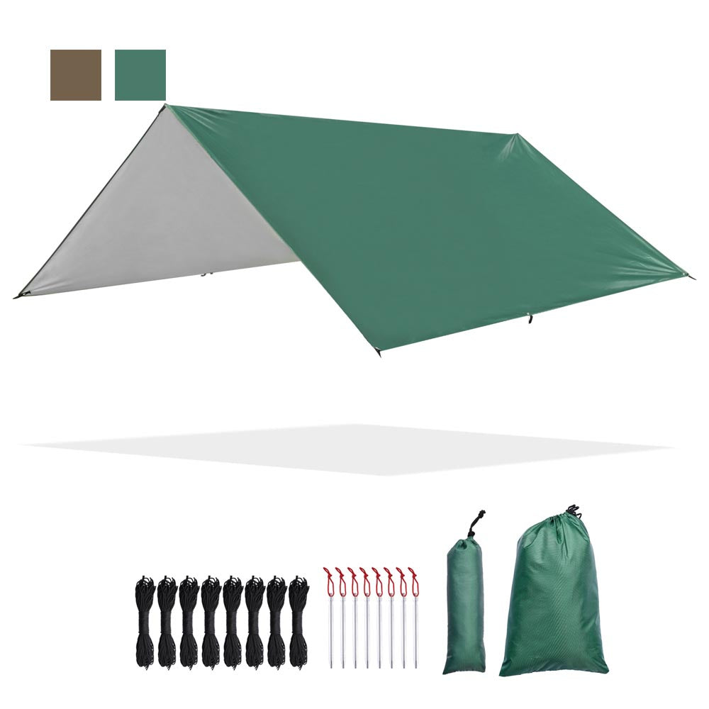 camping tarp shelter Yescom Camping Tarp Rain Shelter 10x10ft UV50+ PU3,000mm