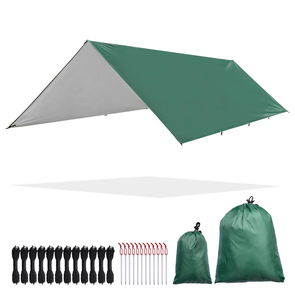 Yescom Camping Tarp Tent Footprint Shelter 10x13ft UV50+ PU3,000mm, Green Image