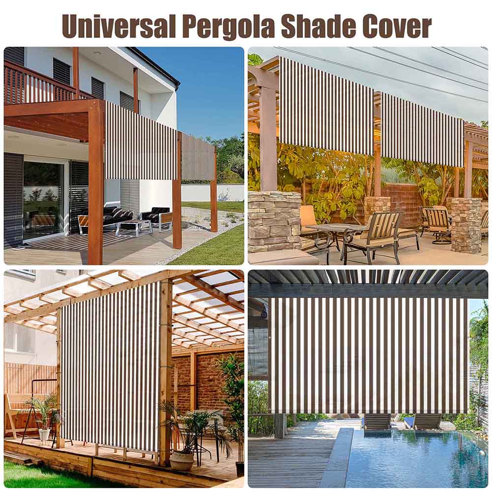 Yescom 8'x10' Universal Pergola Canopy Cover Fabric with Rods Image