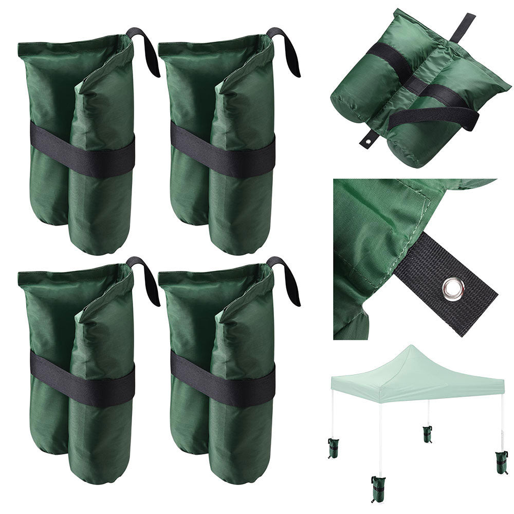 Yescom 4 Pcs Weight Sand Bags w/ Grommet for Outdoor Canopies Tents, Green Image