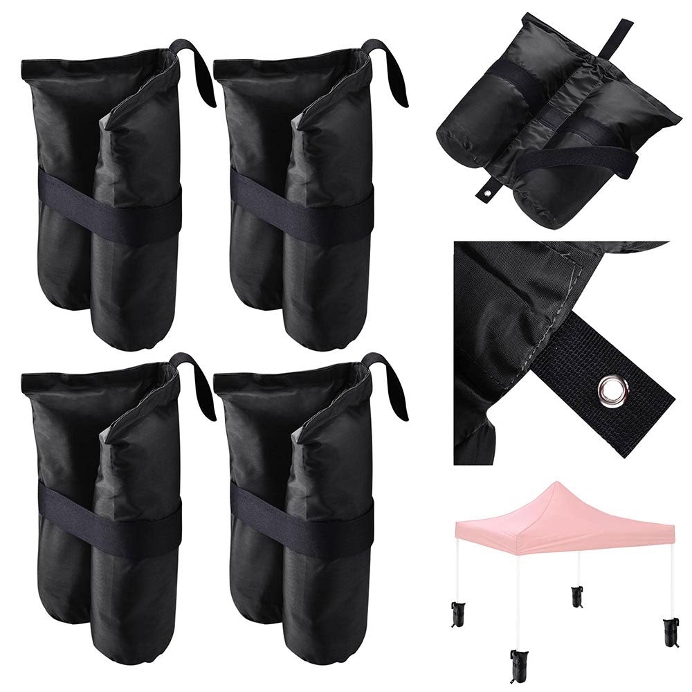 Yescom 4 Pcs Weight Sand Bags w/ Grommet for Outdoor Canopies Tents, Black Image