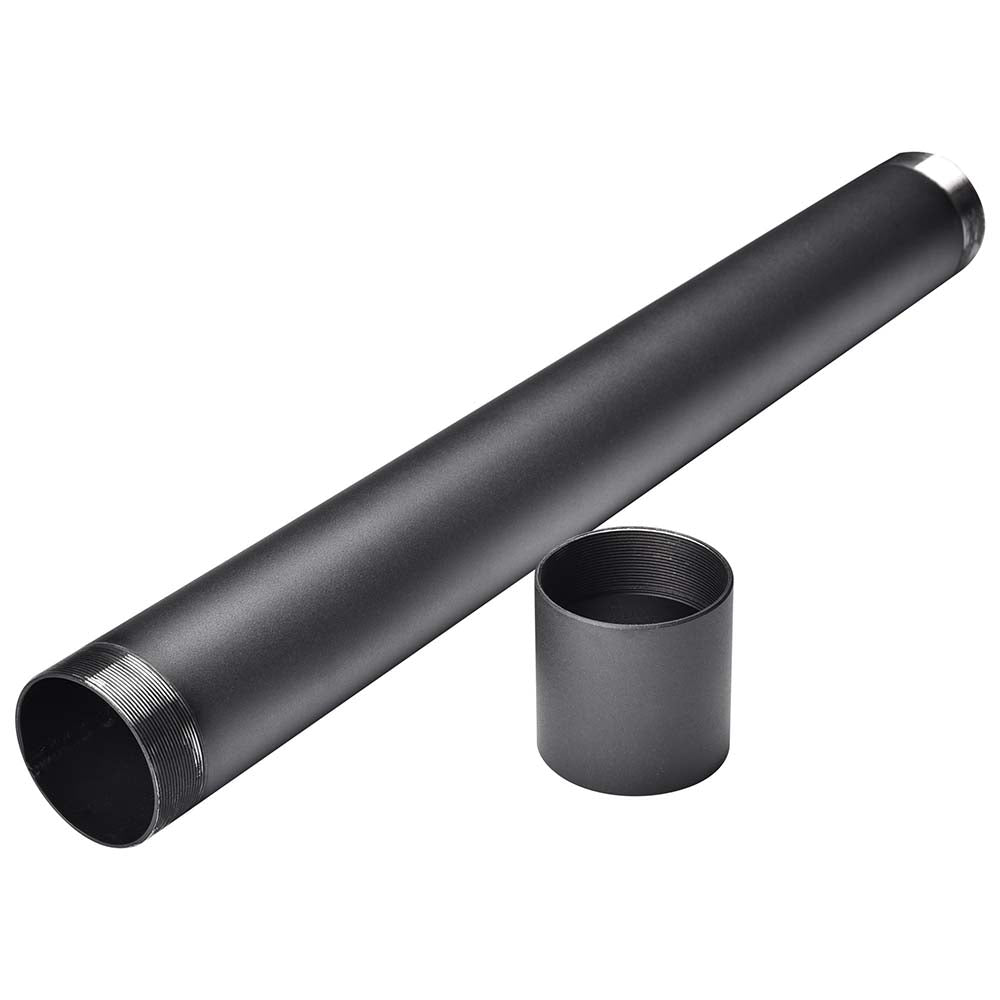 Yescom Shade Sail Posts (Pole, Base, Extension, D-Ring Clamp), 25" Extension Black Image