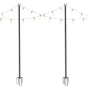 Yescom 10 ft String Light Poles with Hook & Stakes Image