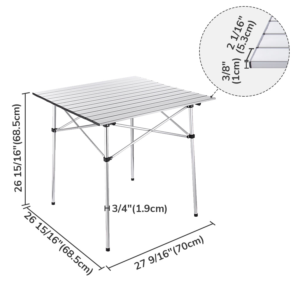 Yescom Roll-up Top Camp Folding Table Outdoor Desk Image