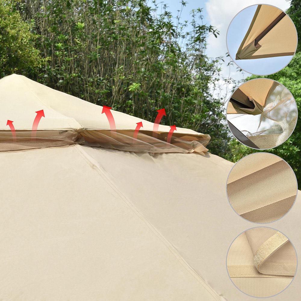 Yescom 11'x11' Ez Pop Up Canopy Gazebo Tent with Sidewalls Net Image
