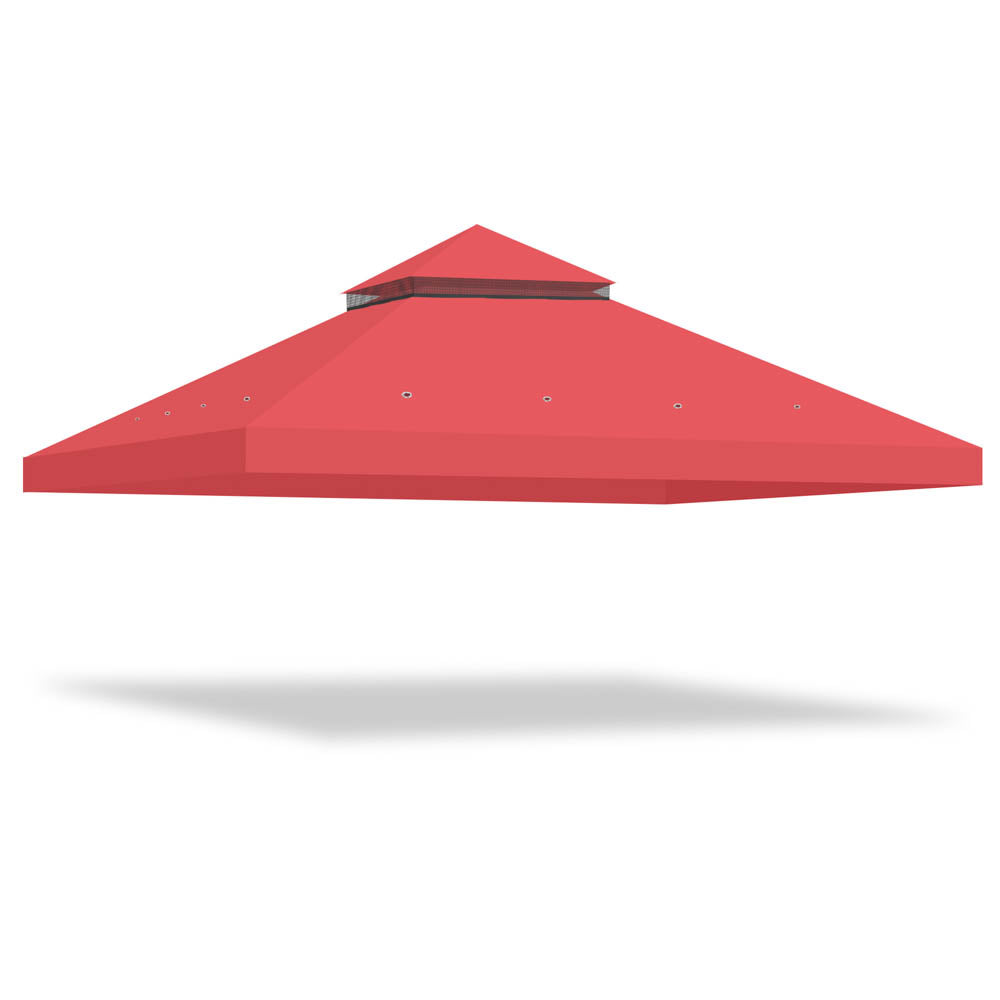 Yescom Petpvilit Canopy Replacement Top 2-Tier 10x10, Red Image