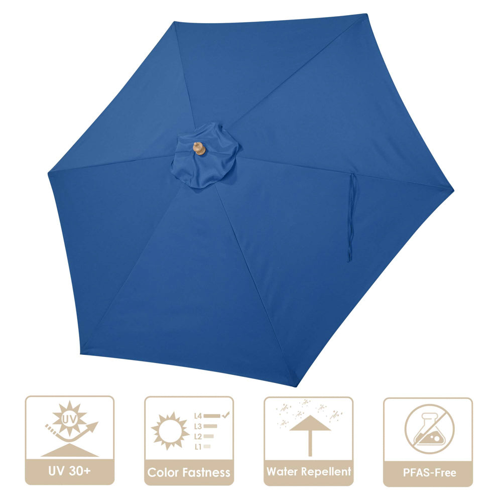 9 ft 6 ribs patio umbrella Canopy 9ft 6-Rib Effortless setup and operation with a crank handle and adjustable tilt make it ideal for relaxation 10 patio umbrella 6 ribs