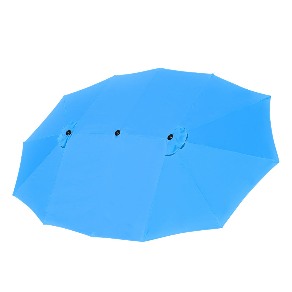 Yescom Umbrella Replacement Canopy 15x9ft 12-Rib Rectangle, Blue Image