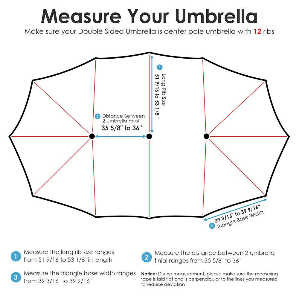 Yescom 15x9 ft Patio Rectangular Market Umbrella w/ Wind Vent Image