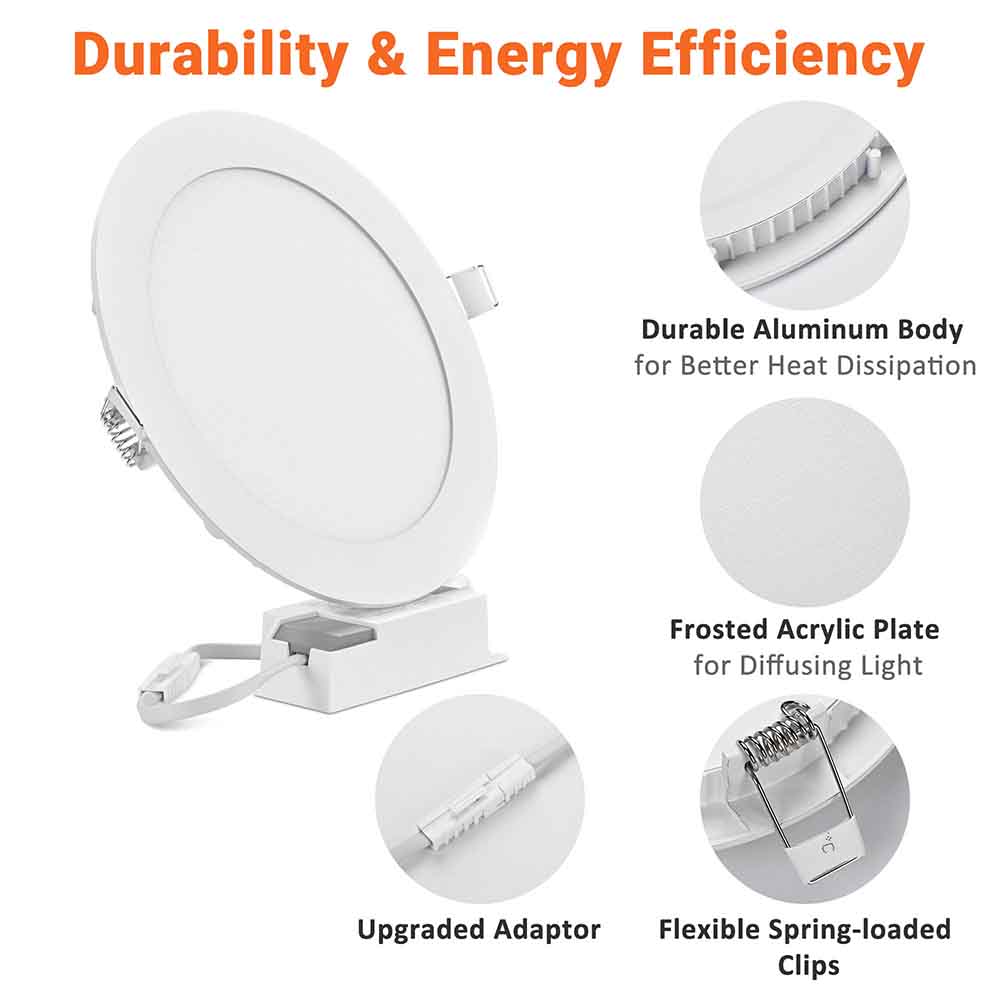 Yescom 3W SMD LED Recessed Ceiling Light Dimmable 12ct/Pack Image
