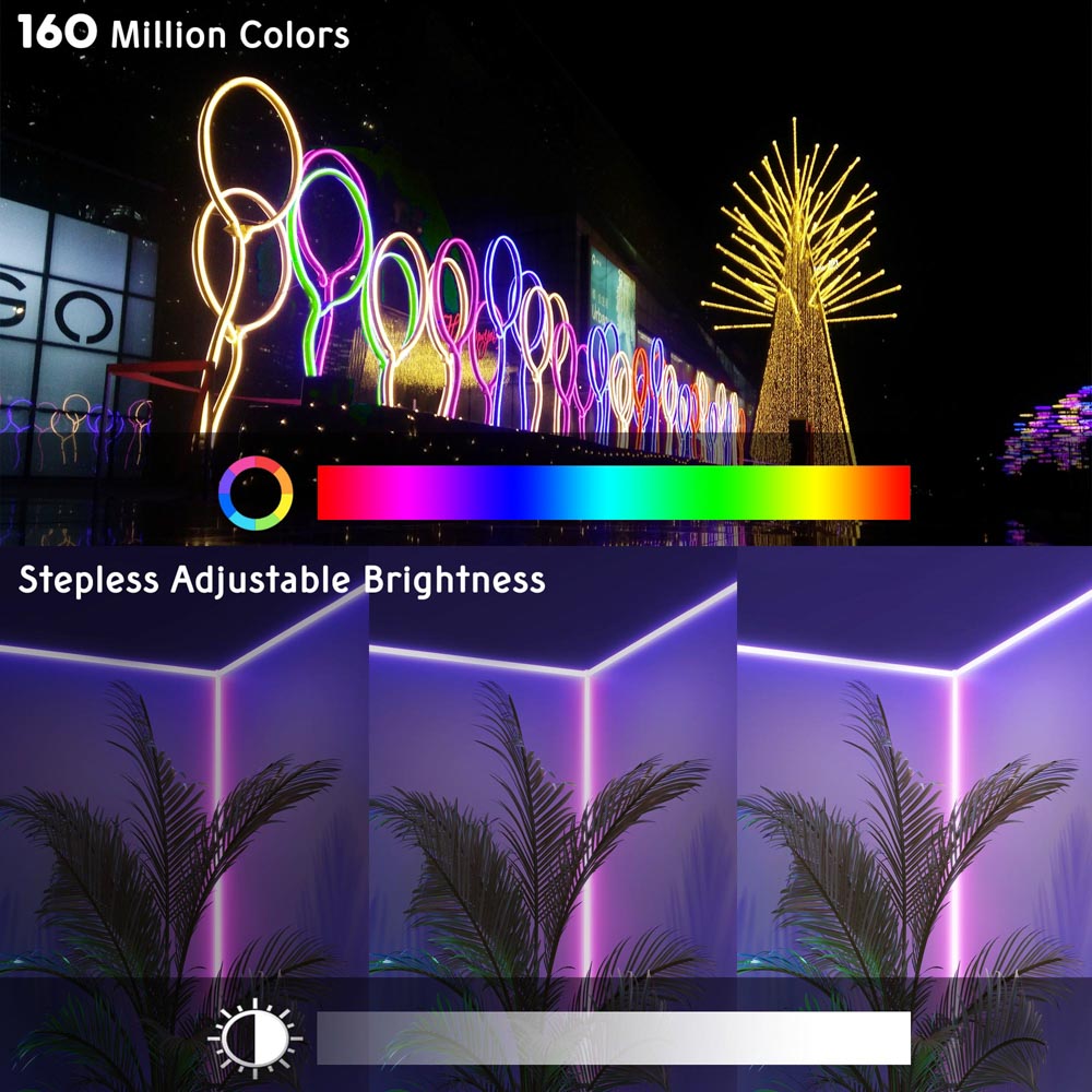 Yescom Neon Rope Light Flexible 50ft RGB App & RF Control Image