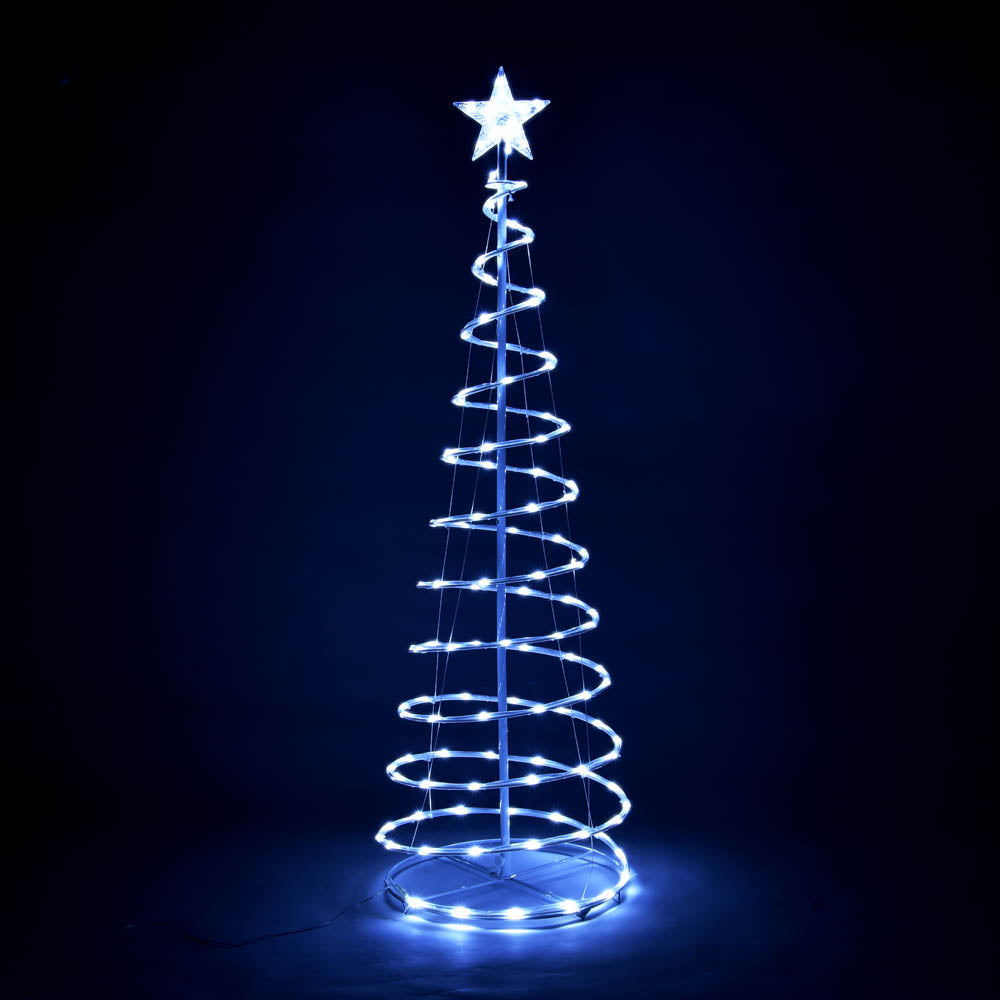 Yescom 5' Lighted Spiral Christmas Tree USB Powered, Cool White, 1ct/pk Image