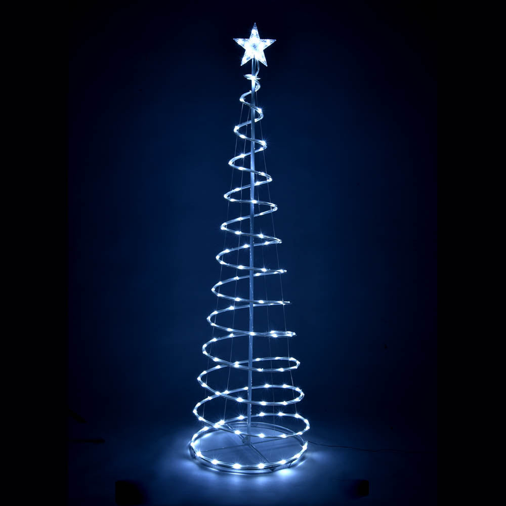 Yescom 6' Spiral Outdoor Xmas Tree USB Powered, Cool White, 1ct/pk Image