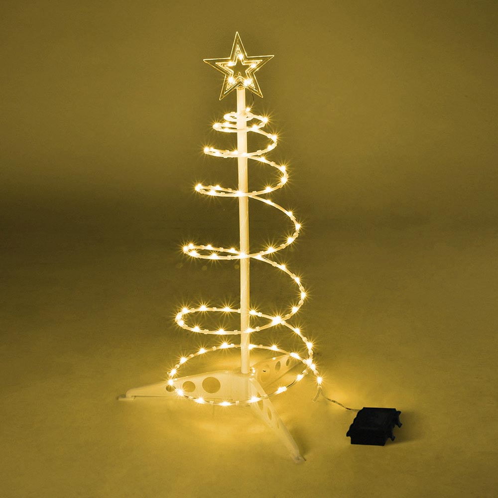 Yescom 2' Pre-Lit Spiral Christmas Tree Battery Operated, Warm White Image