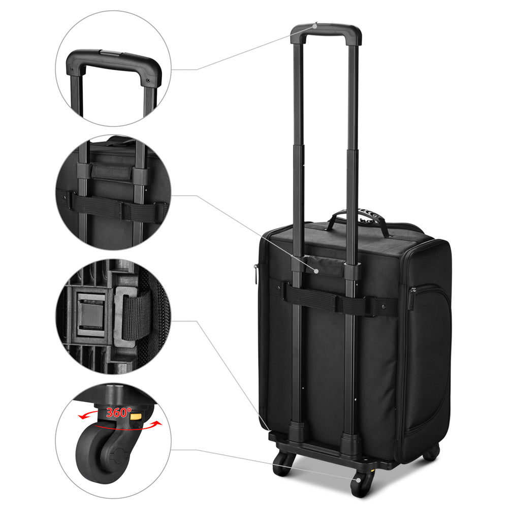 Yescom Rolling Case with Detach Trolley Wheels & Compartments Image