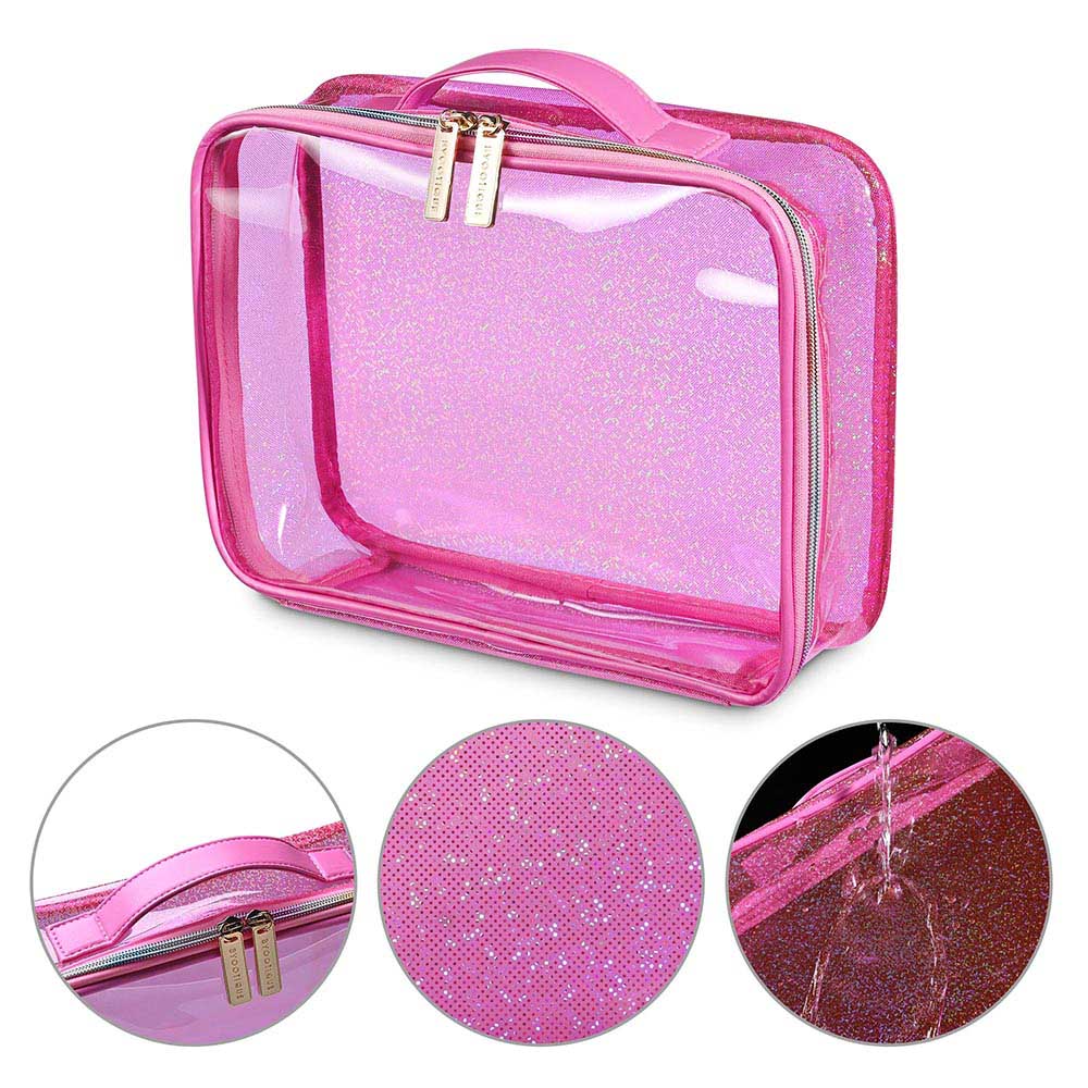 Yescom Clear Makeup Bags Travel Toiletry Pouch 2ct/pk Image