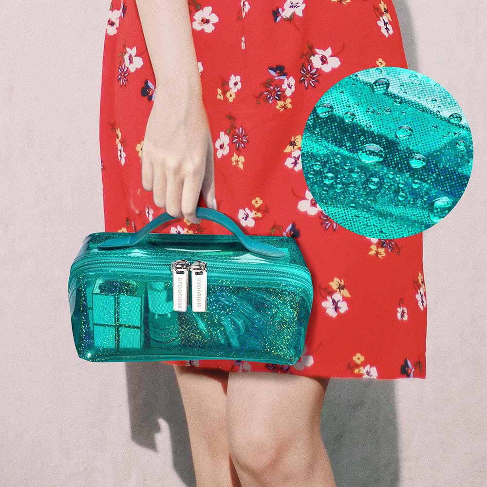 Yescom Sparkle Travel Cosmetic Bag with Compartments Image
