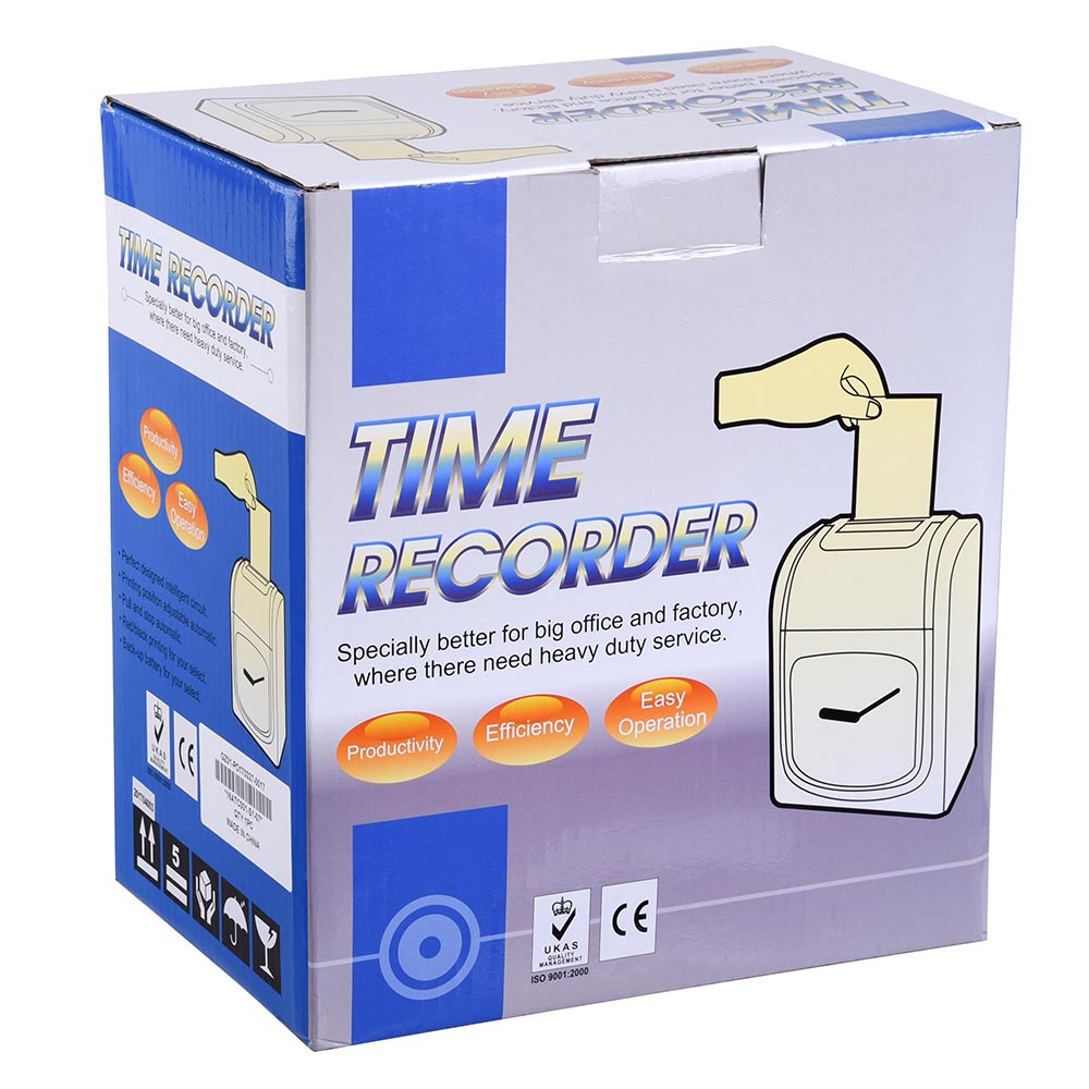 Yescom Time Clock Employee Punch with 100 Timecards Weekly Monthly Image