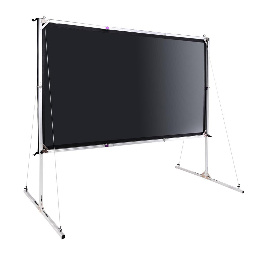 Yescom Outdoor Portable Projection Screen w/ Stand 16:9 100" Image