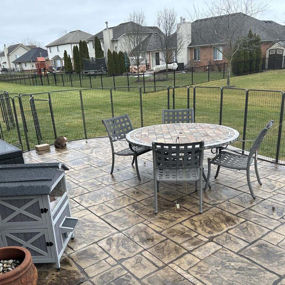 Yescom 16-Panel Dog Playpen - 47" Height Metal Exercise Pen With 2 Gates For Large Dogs, Outdoor Yard - View #7