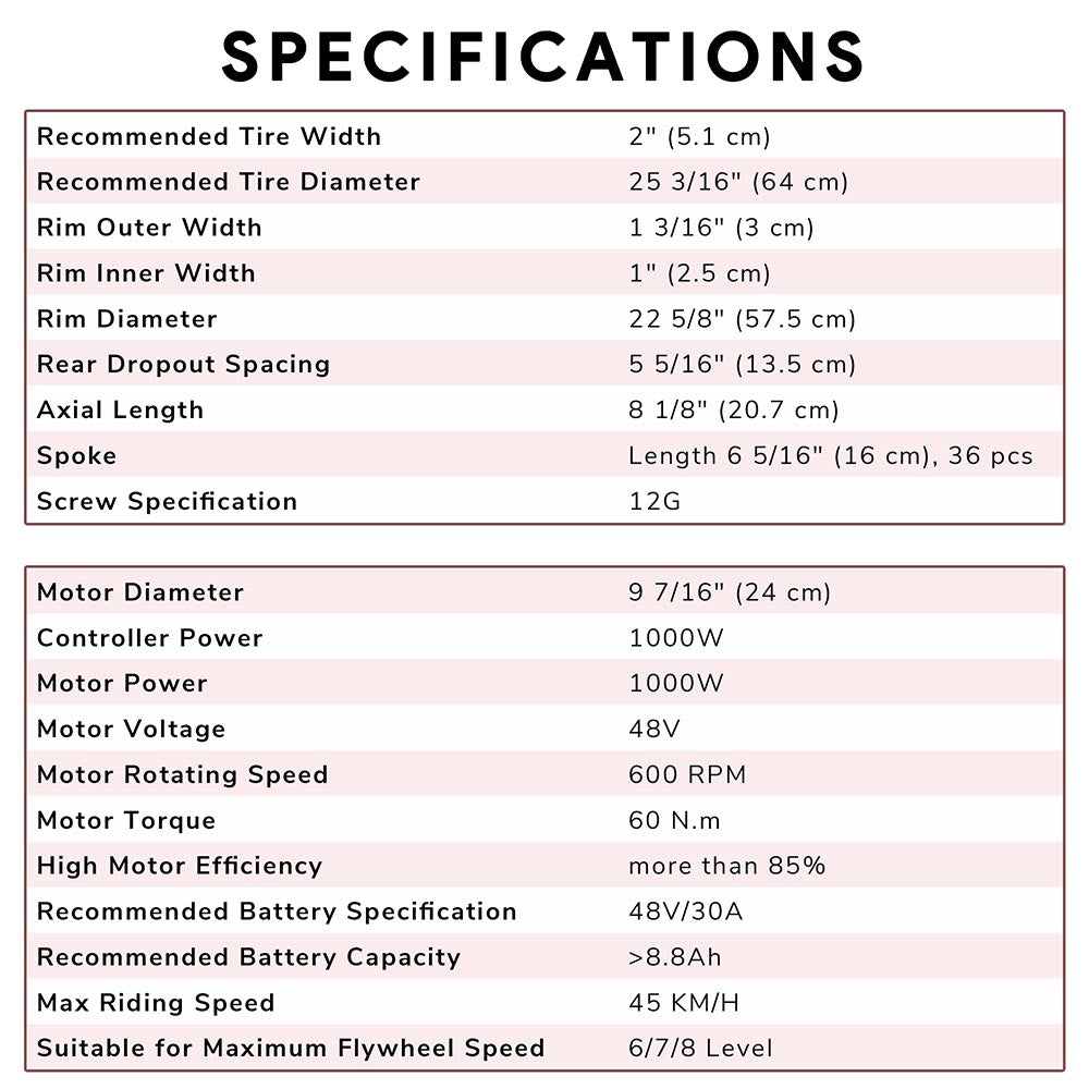 yescom 26in rear electric bicycle motor conversion kit 48v 1000w Yescom 26in Rear Electric Bicycle Motor Conversion Kit 48v 1000w