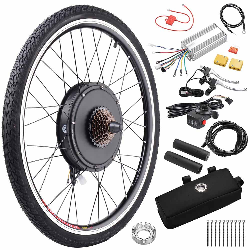electric motor assisted bicycle kit Yescom Bicycle Motor Kit Conversion Engine Rear 1500W 48V 26in