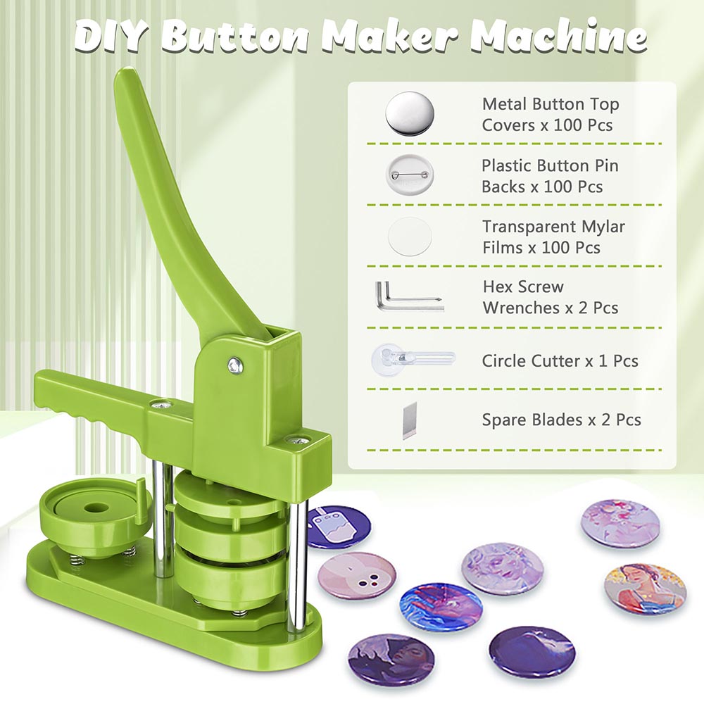 Yescom Badge Button Maker Pins for Backpacks 100 Parts Image