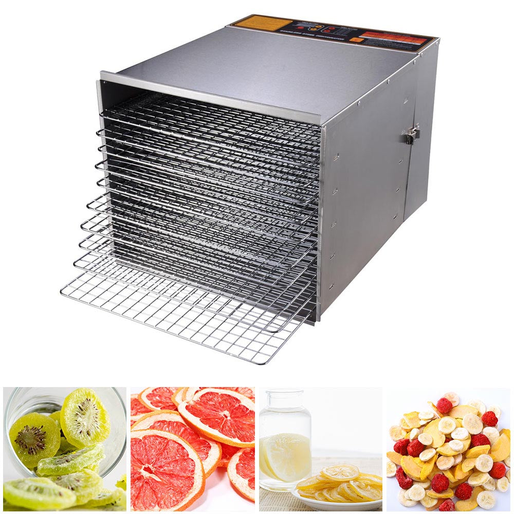 Yescom Food Dehydrator 10-Tray Stainless Steel Commercial 1200w Image