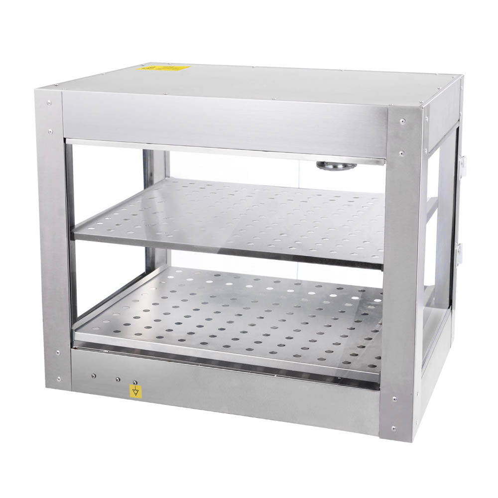 Yescom Pizza Food Warmer Commercial Countertop Display Case 2 Tier Image
