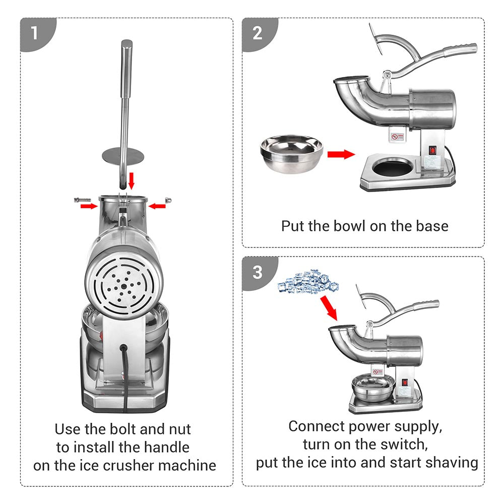 Yescom Electric Ice Shaver Machine Snow Cone Maker Image