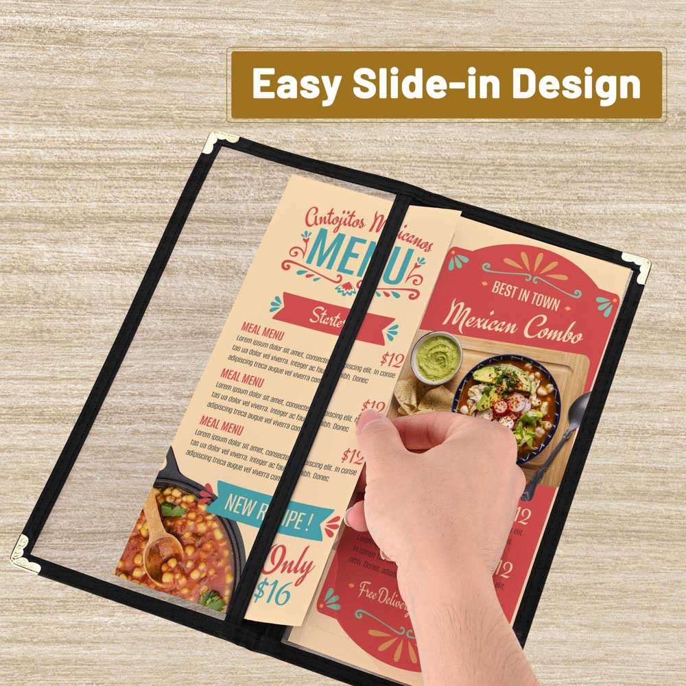 Yescom 30x Menu Book Covers Cafe Restaurant Double 4.25x11 Image
