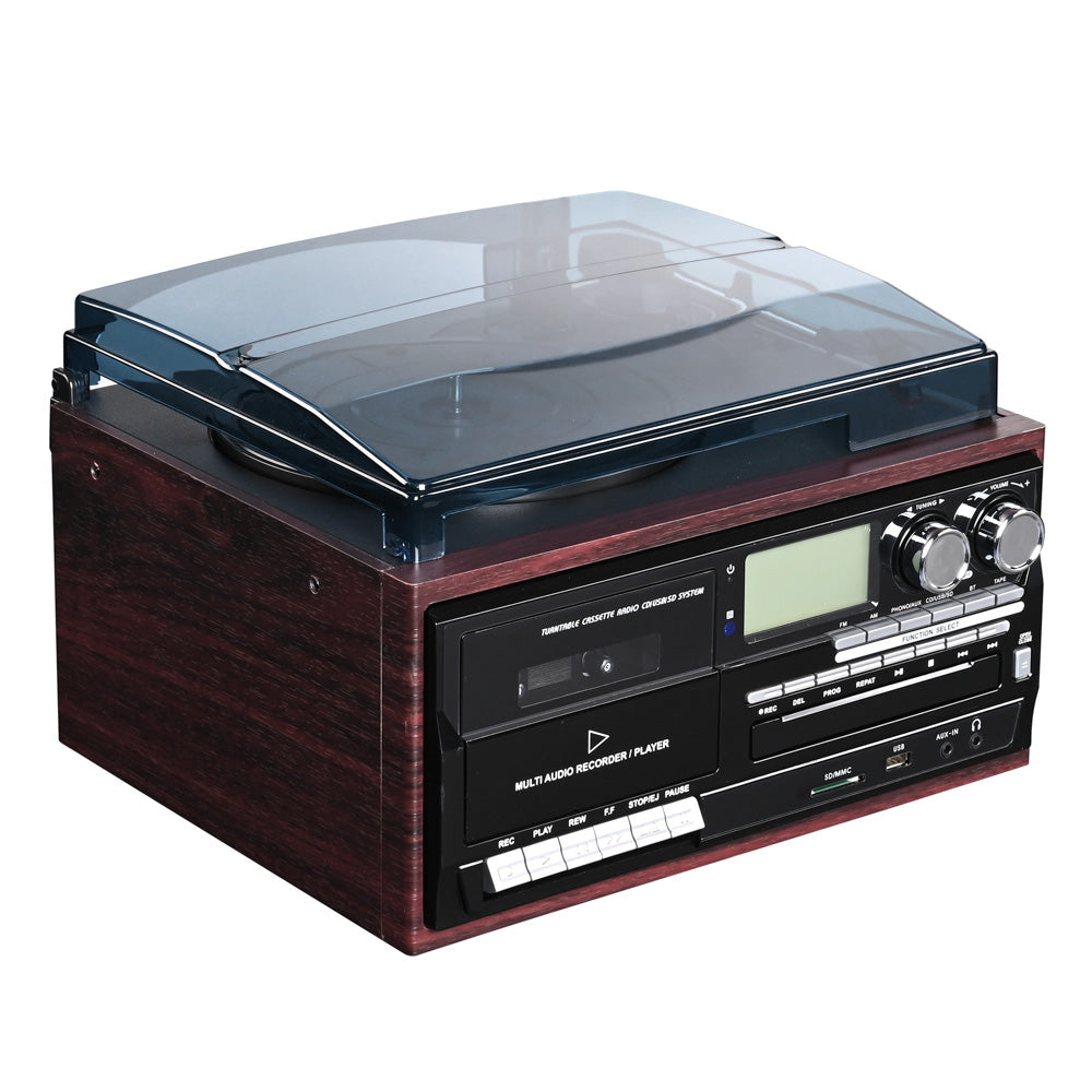 Yescom Bluetooth Vinyl Record Player Turntable Audio System Speakers Image