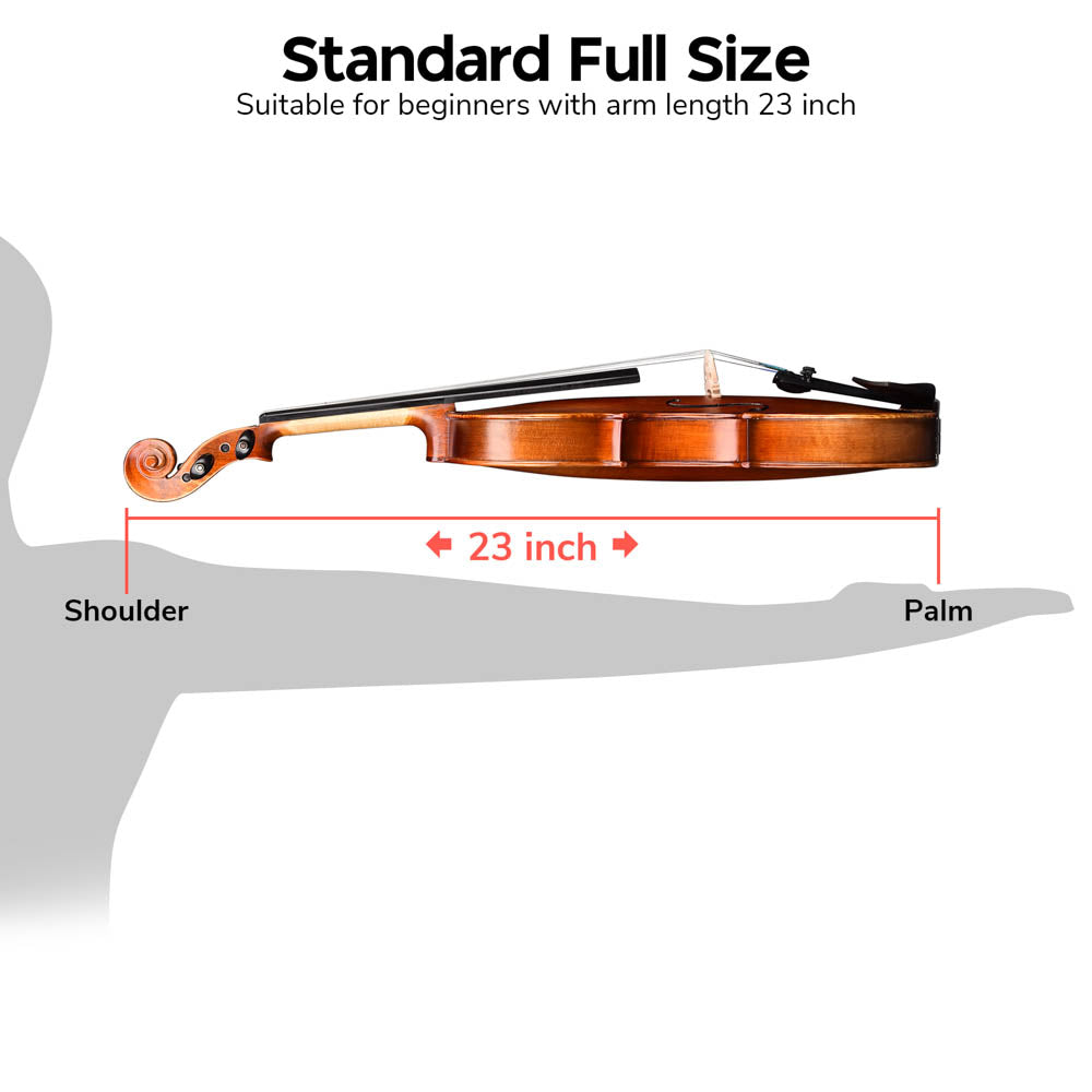 Yescom Full Size Violin Advanced Student Fiddle w/ Bow Case Set A Image
