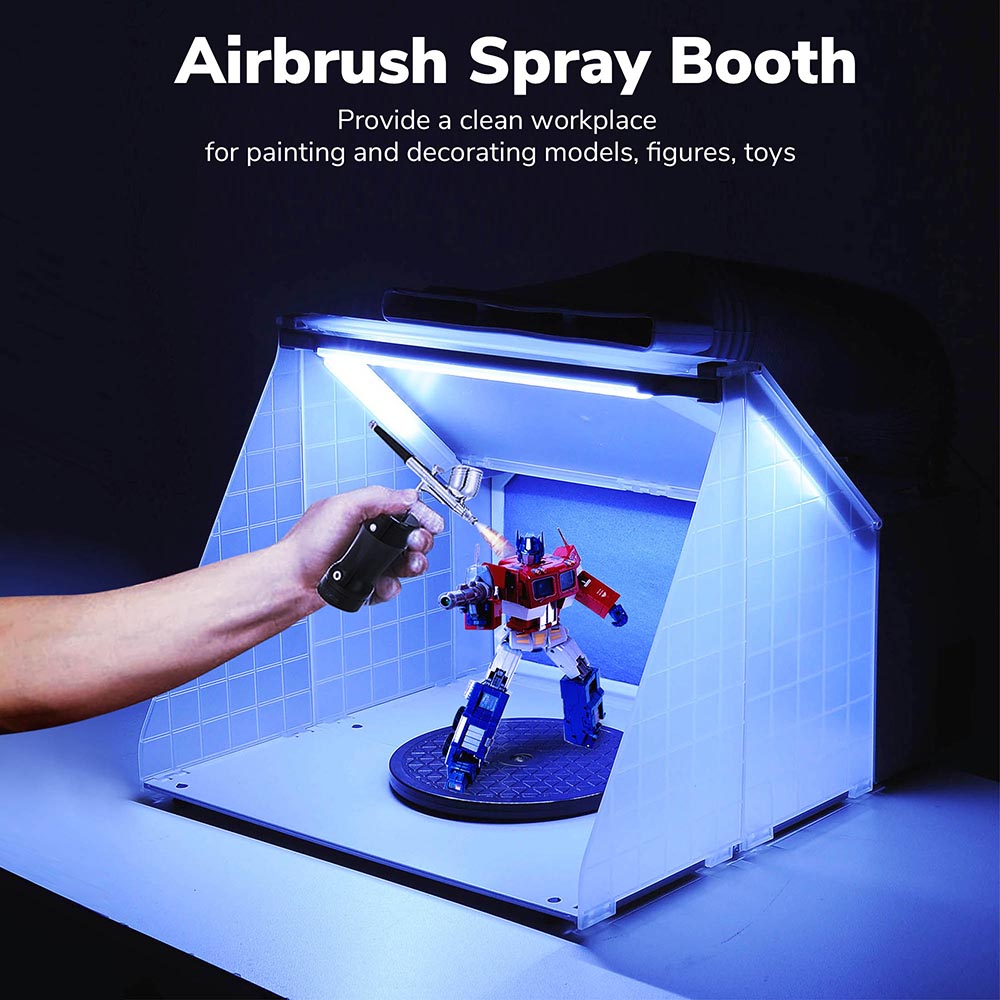 Yescom Portable Airbrush Hobby Spray Booth w/ LED Light & Fan Filter Image