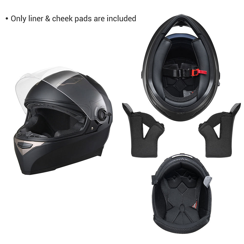 schuberth c3 pro helmet liner AHR RUN-F Motorcycle Helmet Liner & Cheek Pads Replacement S(55-56cm)